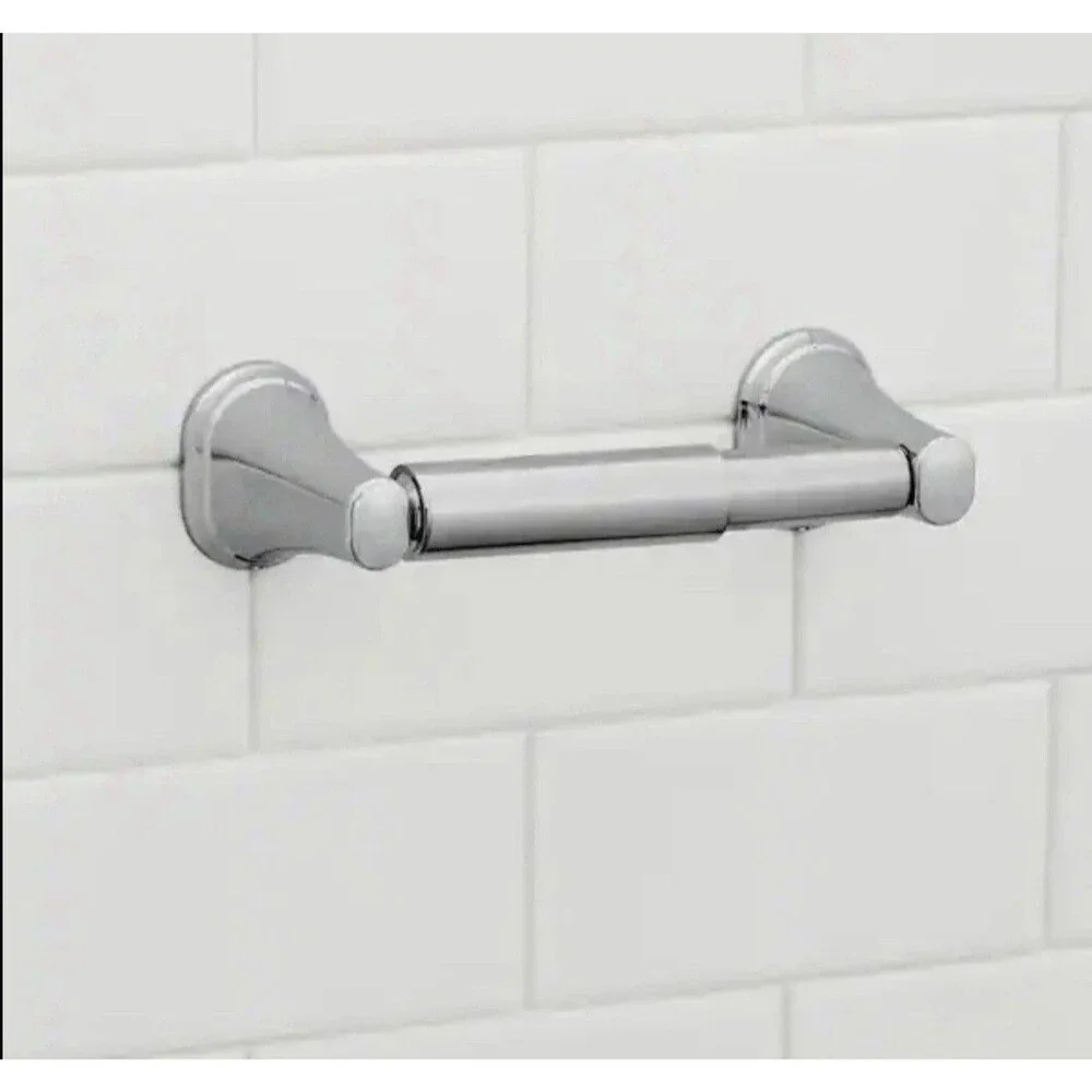 Lot of 4 Glacier Bay Treyburn Toilet Paper Holders Chrome BZ431000CP New